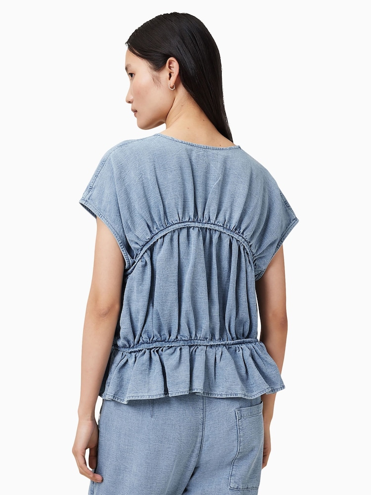 AllSaints Blue Remy Top - Image 2 of 8