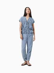 AllSaints Blue Remy Top - Image 3 of 8