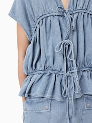 AllSaints Blue Remy Top - Image 6 of 8