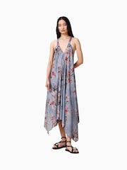 AllSaints Blue 100% Cotton Lil Dress - Image 1 of 6
