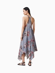 AllSaints Blue 100% Cotton Lil Dress - Image 2 of 6