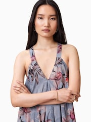 AllSaints Blue 100% Cotton Lil Dress - Image 3 of 6
