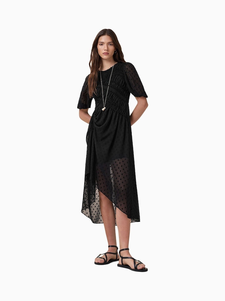AllSaints Black Serene Dress - Image 1 of 9