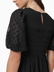 AllSaints Black Serene Dress - Image 7 of 9