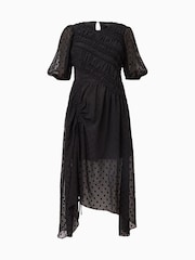 AllSaints Black Serene Dress - Image 8 of 9