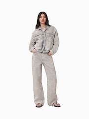 AllSaints Grey Chlo Studded Jacket - Image 5 of 9