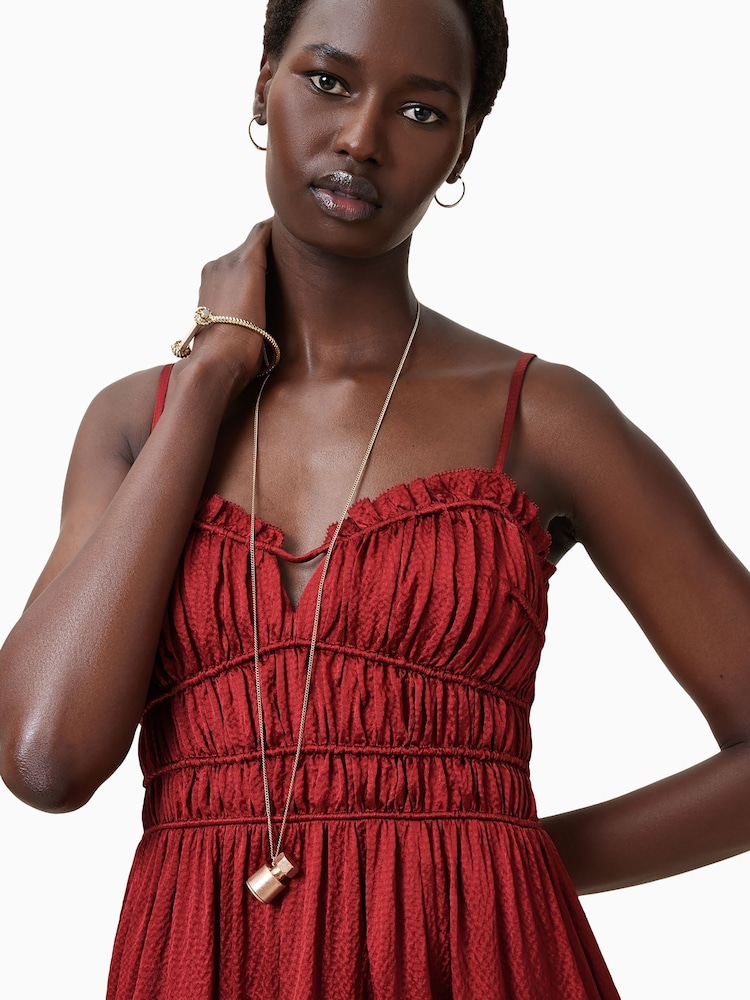 AllSaints Red Faelyn Dress - Image 2 of 9 AllSaints Red Faelyn Dress - Image 2 of 9