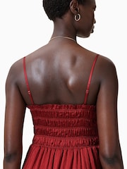 AllSaints Red Faelyn Dress - Image 5 of 9