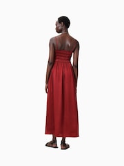 AllSaints Red Faelyn Dress - Image 8 of 9