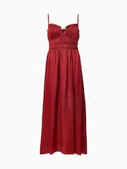 AllSaints Red Faelyn Dress - Image 9 of 9