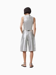 AllSaints Grey Louie Long 100% Cotton Shorts - Image 2 of 8