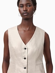 AllSaints Natural Averie Waistcoat - Image 4 of 7