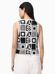 AllSaints White Florence 100% Cotton Waistcoat - Image 7 of 9
