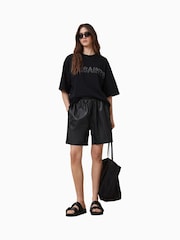 AllSaints Black Amelie Pearl 100% Organic Cotton T-Shirt - Image 2 of 7