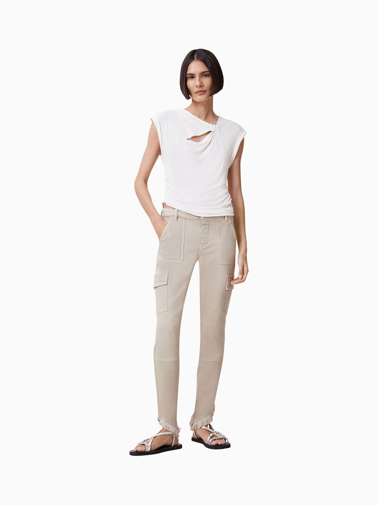 AllSaints Natural Duran Asym Jeans - Image 1 of 10