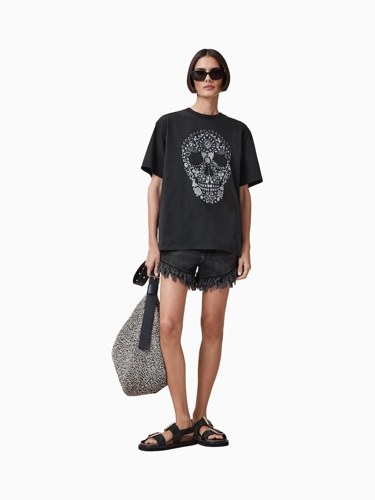 AllSaints Skull 100% Organic Cotton T-Shirt - Bild 1 von 7