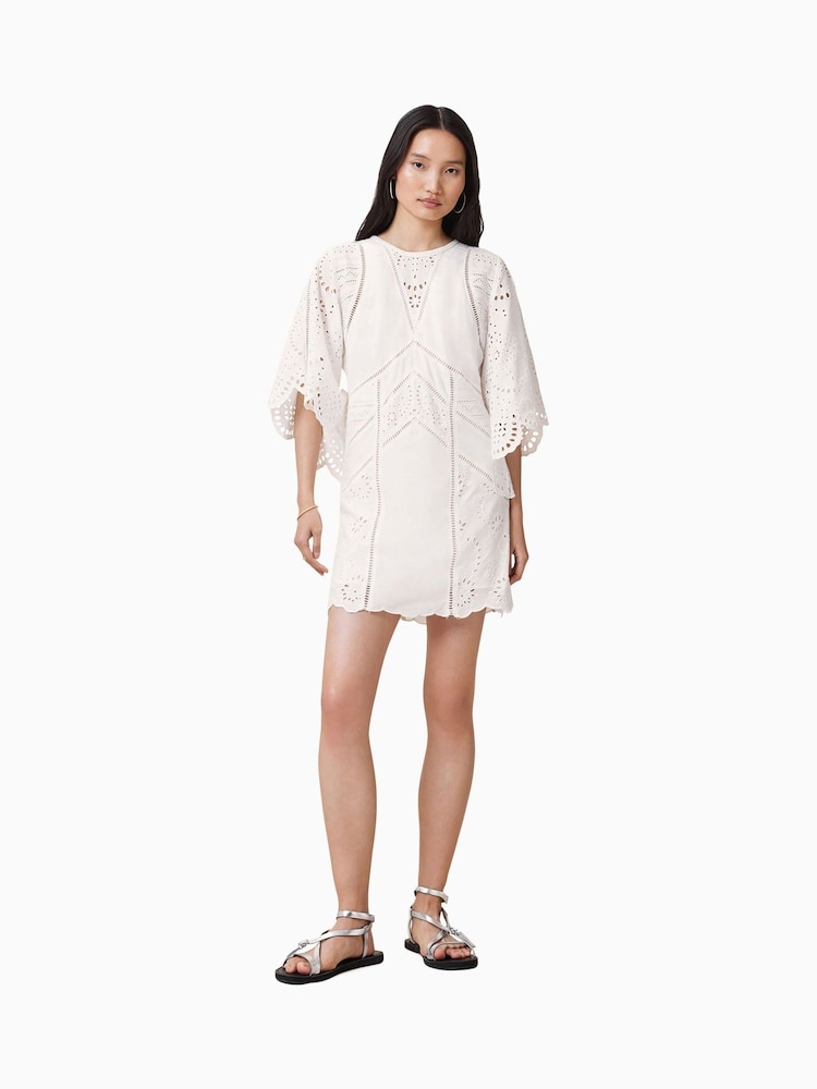 AllSaints White Luci 100% Cotton Dress - Image 1 of 8