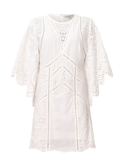 AllSaints White Luci 100% Cotton Dress - Image 7 of 8