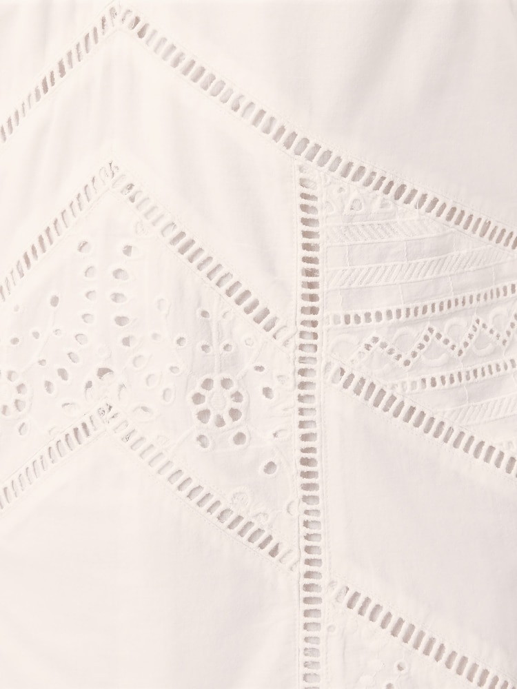 AllSaints White Luci 100% Cotton Dress - Image 8 of 8