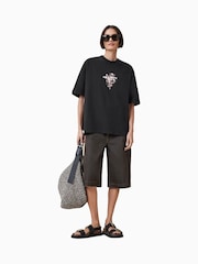 AllSaints Black Eternal Etta 100% Organic Cotton T-Shirt - Image 2 of 8