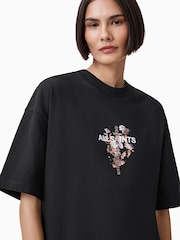 AllSaints Black Eternal Etta 100% Organic Cotton T-Shirt - Image 3 of 8