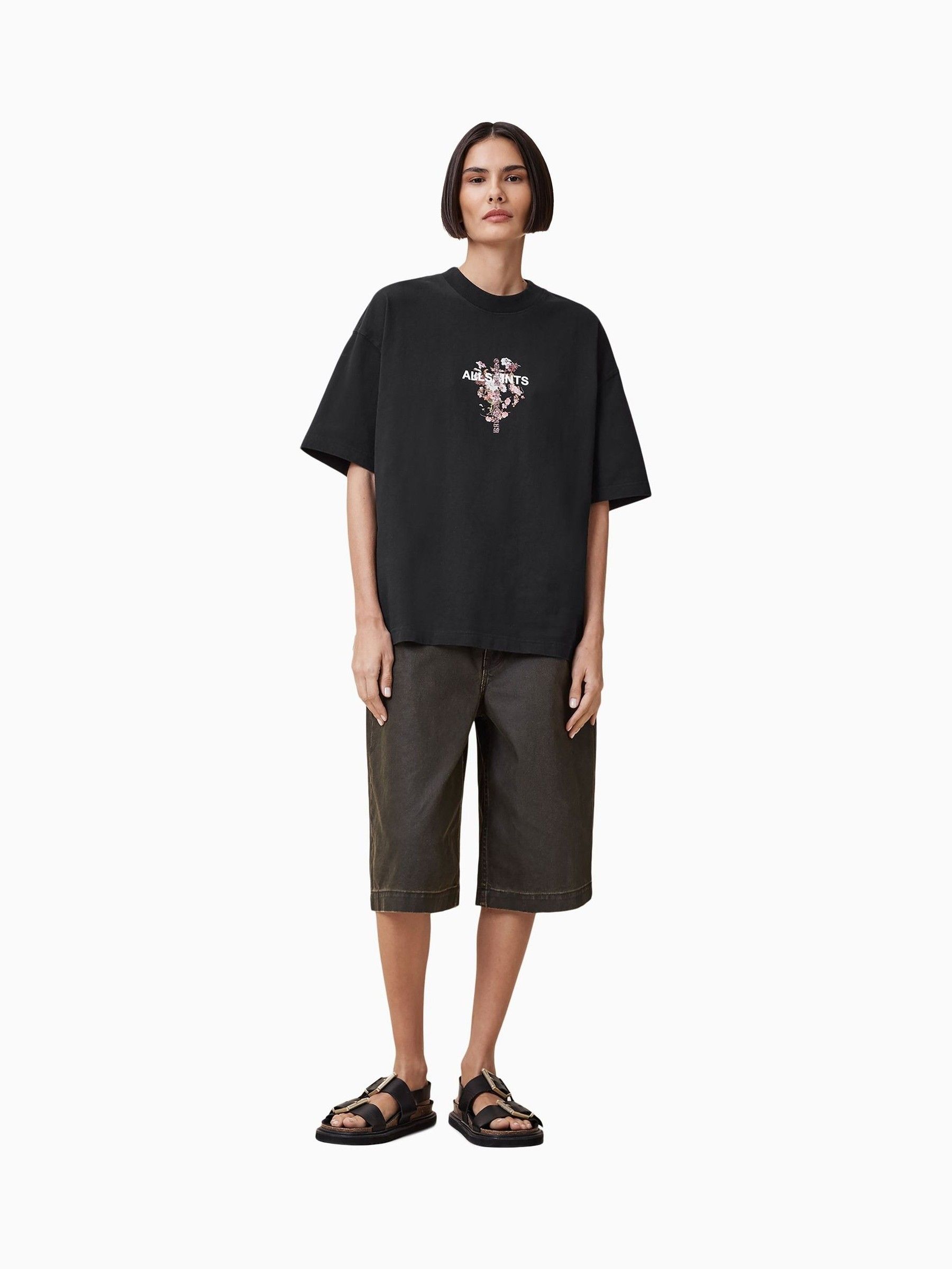 Buy AllSaints Black Eternal Etta Cotton T-Shirt from Next USA