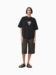 AllSaints Black Eternal Etta 100% Organic Cotton T-Shirt - Image 4 of 8