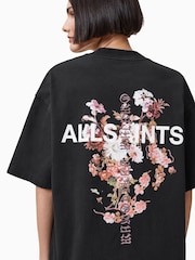AllSaints Black Eternal Etta 100% Organic Cotton T-Shirt - Image 6 of 8