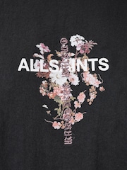 AllSaints Black Eternal Etta 100% Organic Cotton T-Shirt - Image 7 of 8