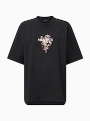 AllSaints Black Eternal Etta 100% Organic Cotton T-Shirt - Image 8 of 8