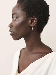 Sterling Silver Rose Quartz Drop Earrings - Image 1 of 4