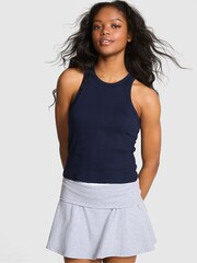 Victoria's Secret PINK Noir Navy Blue Ribbed Tank Top - Image 1 of 2