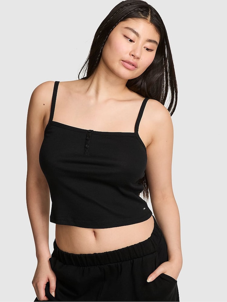 Victoria's Secret PINK Black Pyjama Cami Top - Image 1 of 2