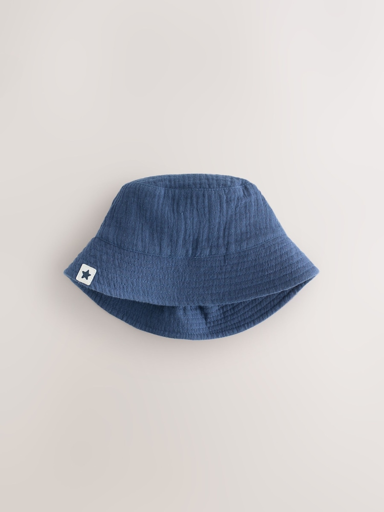 Navy/White Baby Bucket Hats 2 Pack (0mths-2yrs) - Image 3 of 3