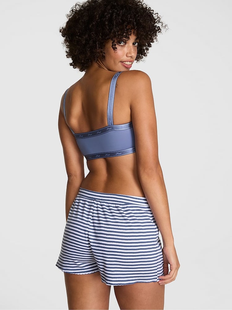 Victoria's Secret PINK Dusty Iris Blue Pyjama Short Bottoms - Image 2 of 2 Victoria's Secret PINK Dusty Iris Blue Pyjama Short Bottoms - Image 2 of 2