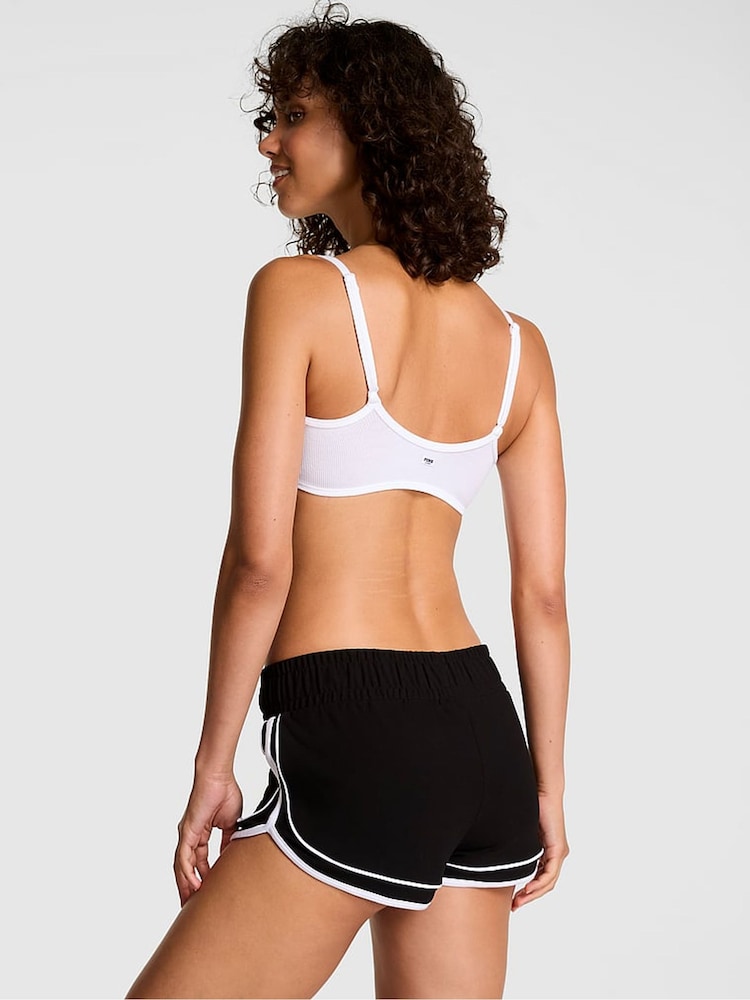 Victoria's Secret PINK Black Cotton Boxing Shorts - Image 2 of 2 Victoria's Secret PINK Black Cotton Boxing Shorts - Image 2 of 2