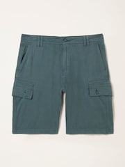 Blu-verde scuro - Pantaloncini cargo FatFace Garment Dye - Immagine 6 di 6