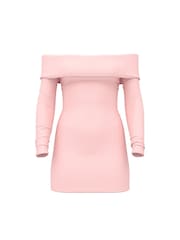 Victoria's Secret PINK Dollhouse Pink Off The Shoulder Ribbed Dress - Image 3 of 3