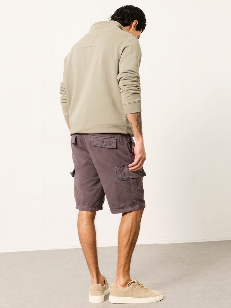 FatFace Brecon Dark Grey Garment Dye Cargo Shorts - Image 2 of 5