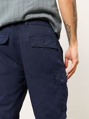 FatFace Brecon Navy Garment Dye Cargo Shorts - Image 4 of 6