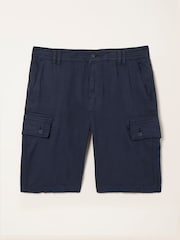 FatFace Brecon Navy Garment Dye Cargo Shorts - Image 6 of 6