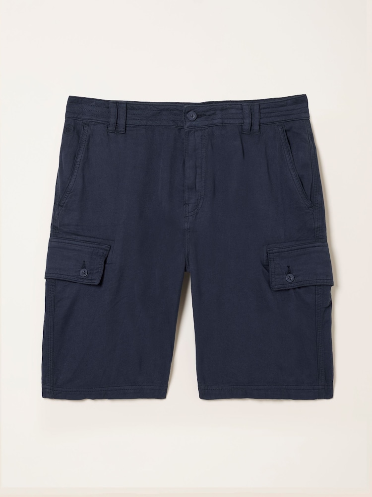FatFace Brecon Navy Garment Dye Cargo Shorts - Image 6 of 6 FatFace Brecon Navy Garment Dye Cargo Shorts - Image 6 of 6