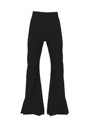 Victoria's Secret PINK Black Flared Fleece Fold Over Joggers - Image 3 of 3