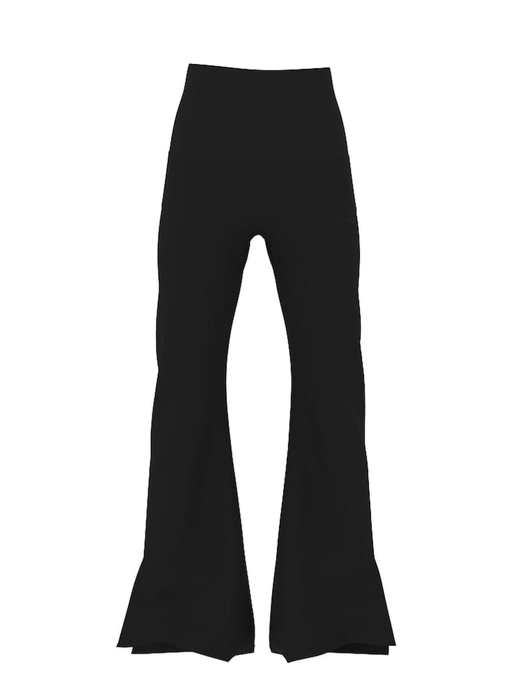 Victoria's Secret PINK Black Flared Fleece Fold Over Joggers - Image 3 of 3