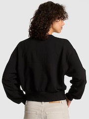 Victoria's Secret PINK Black Cropped Fleece Cardigan - Image 2 of 2