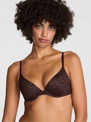 Victoria's Secret PINK Leopard Print Brown Push Up Bra - Image 1 of 2