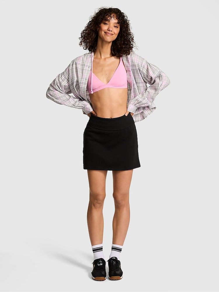 Victoria's Secret PINK Black Fleece Skort - Image 1 of 2 Victoria's Secret PINK Black Fleece Skort - Image 1 of 2