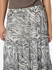 NOISY MAY Grey Zebra Print Chiffon Maxi Skirt - Image 5 of 5