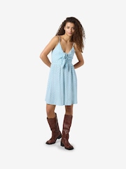 NOISY MAY Striped Tie Front Mini Dress - Imagen 1 de 5