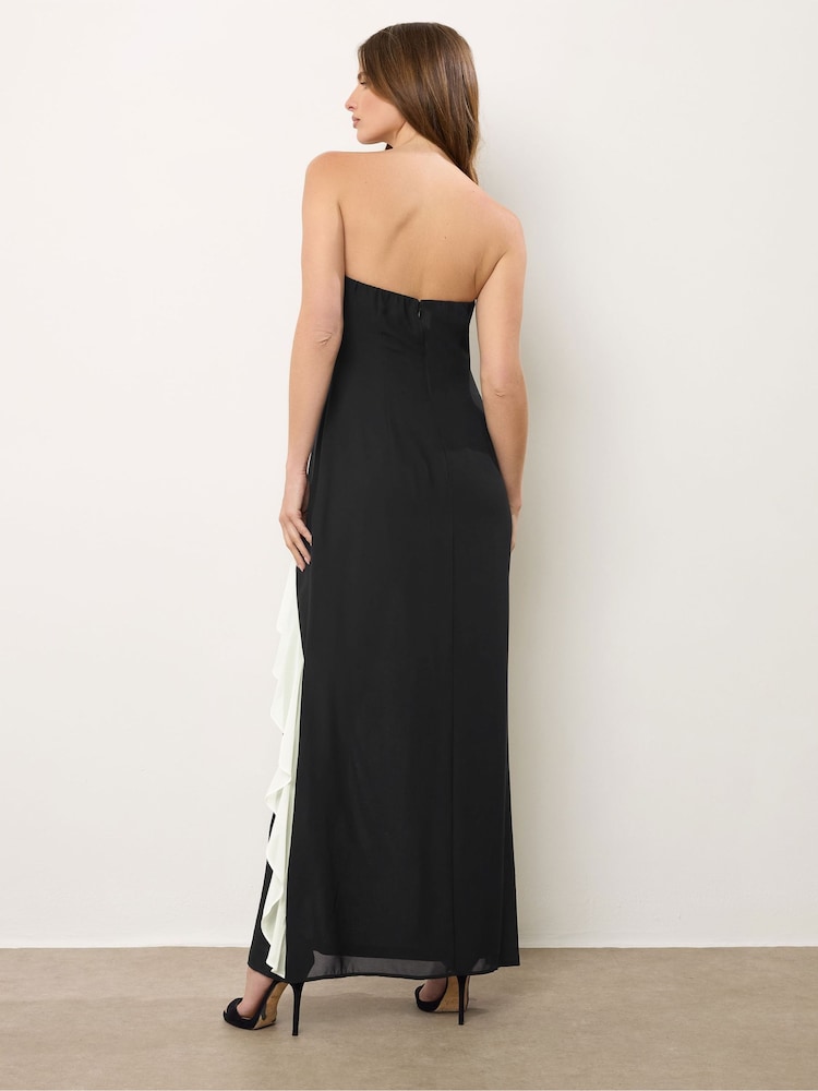 Star by Julien MacDonald Black Ruffle Detail Dress - Image 2 of 6